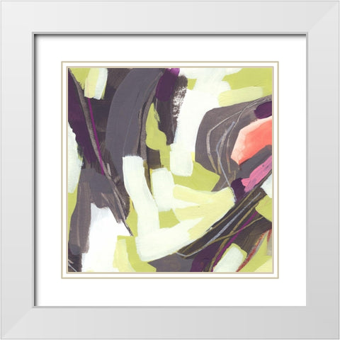 Martini Swirl III White Modern Wood Framed Art Print with Double Matting by Vess, June Erica