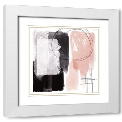 Coexistence I White Modern Wood Framed Art Print with Double Matting by Wang, Melissa