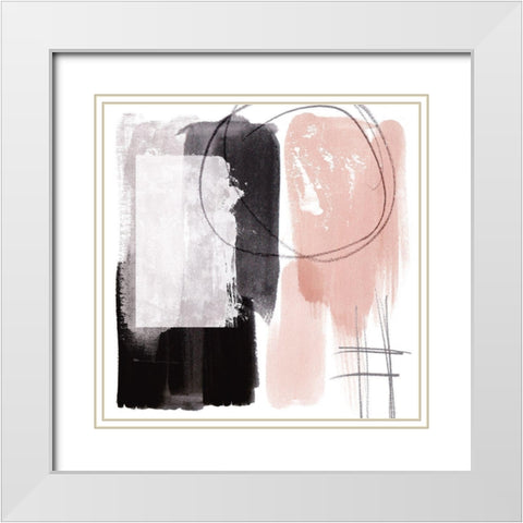 Coexistence I White Modern Wood Framed Art Print with Double Matting by Wang, Melissa