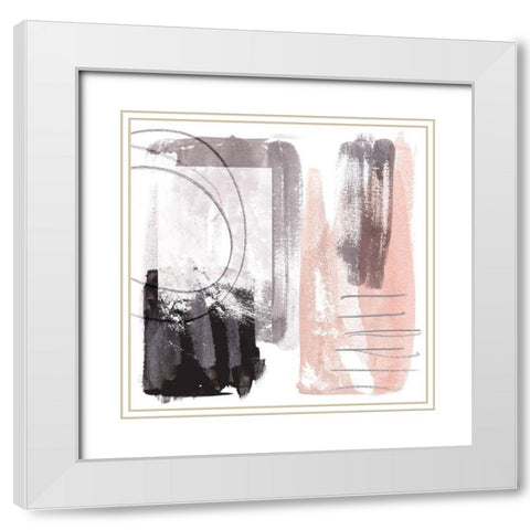 Coexistence III White Modern Wood Framed Art Print with Double Matting by Wang, Melissa