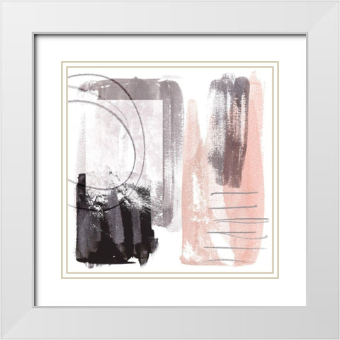 Coexistence III White Modern Wood Framed Art Print with Double Matting by Wang, Melissa