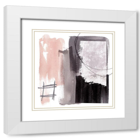 Coexistence IV White Modern Wood Framed Art Print with Double Matting by Wang, Melissa