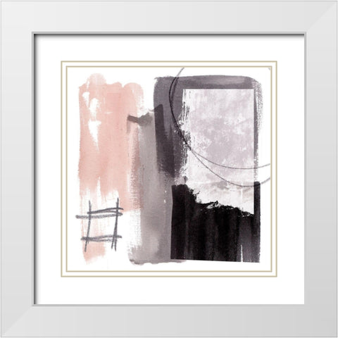 Coexistence IV White Modern Wood Framed Art Print with Double Matting by Wang, Melissa