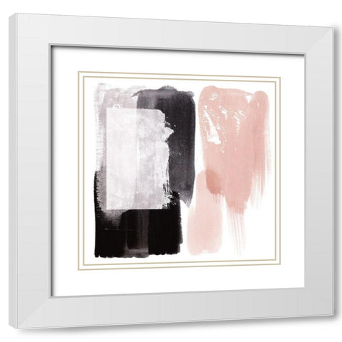 Coexistence V White Modern Wood Framed Art Print with Double Matting by Wang, Melissa