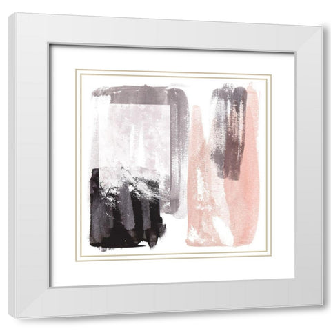 Coexistence VII White Modern Wood Framed Art Print with Double Matting by Wang, Melissa