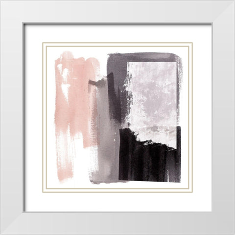 Coexistence VIII White Modern Wood Framed Art Print with Double Matting by Wang, Melissa