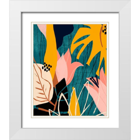 Lily Lagoon I White Modern Wood Framed Art Print with Double Matting by Vess, June Erica