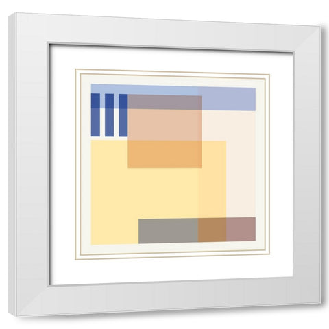 Hazy Days I White Modern Wood Framed Art Print with Double Matting by Wang, Melissa