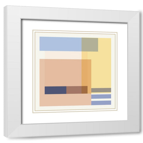 Hazy Days II White Modern Wood Framed Art Print with Double Matting by Wang, Melissa