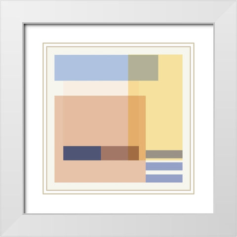 Hazy Days II White Modern Wood Framed Art Print with Double Matting by Wang, Melissa