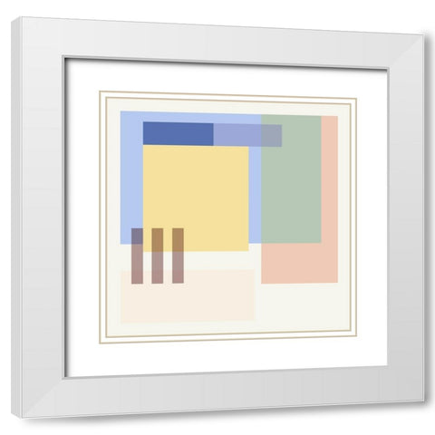 Hazy Days III White Modern Wood Framed Art Print with Double Matting by Wang, Melissa