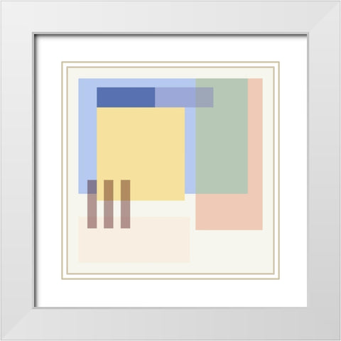 Hazy Days III White Modern Wood Framed Art Print with Double Matting by Wang, Melissa
