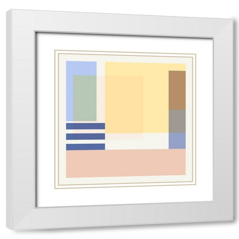 Hazy Days IV White Modern Wood Framed Art Print with Double Matting by Wang, Melissa