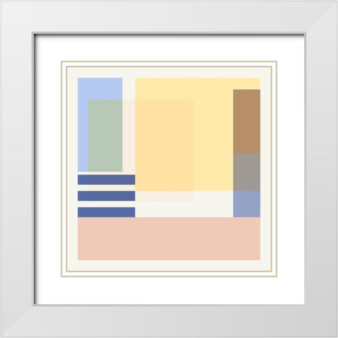 Hazy Days IV White Modern Wood Framed Art Print with Double Matting by Wang, Melissa