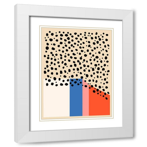 Color Studies III White Modern Wood Framed Art Print with Double Matting by Wang, Melissa