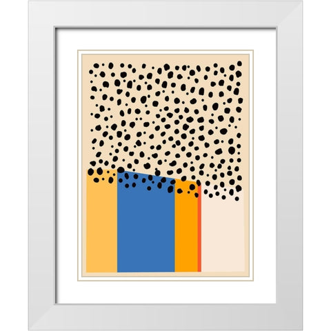 Color Studies IV White Modern Wood Framed Art Print with Double Matting by Wang, Melissa