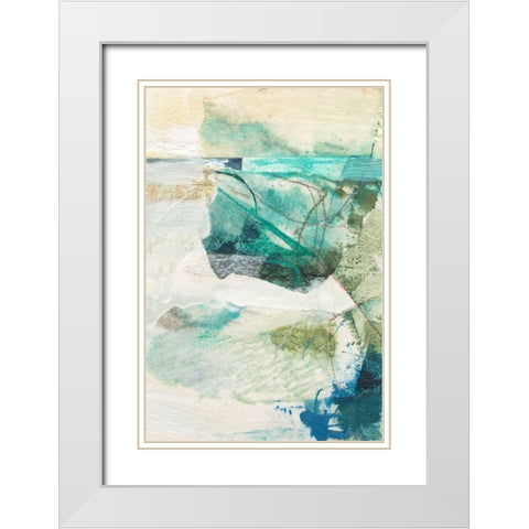 Terrene Abstract III White Modern Wood Framed Art Print with Double Matting by Jachimiec, Sue