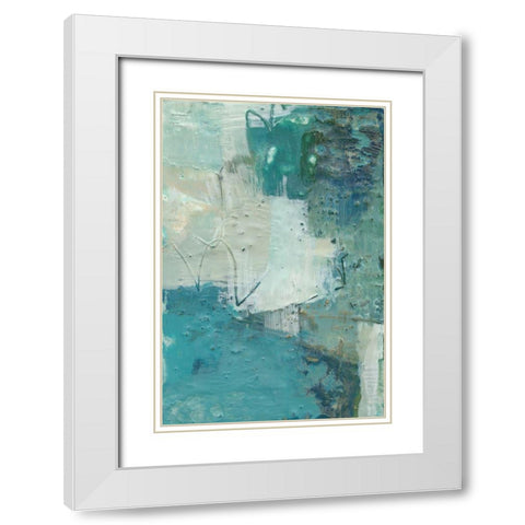 Terrene Abstract VI White Modern Wood Framed Art Print with Double Matting by Jachimiec, Sue