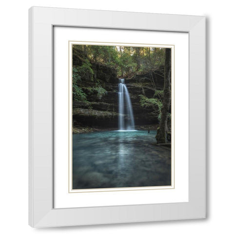 Crystal Waters White Modern Wood Framed Art Print with Double Matting by Head, Danny