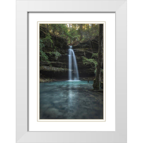 Crystal Waters White Modern Wood Framed Art Print with Double Matting by Head, Danny