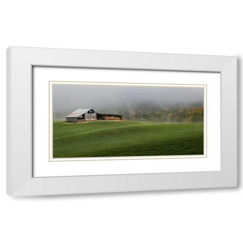 Mountain Air White Modern Wood Framed Art Print with Double Matting by Head, Danny