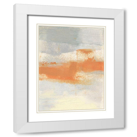 Amistie III White Modern Wood Framed Art Print with Double Matting by Jachimiec, Sue
