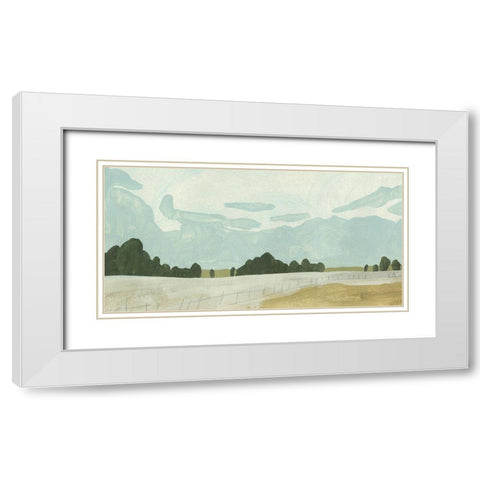 Farmland Study II White Modern Wood Framed Art Print with Double Matting by Caroline, Emma