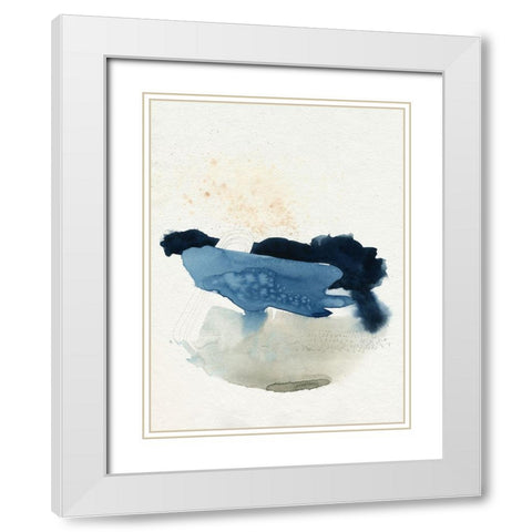 Deep Valley Blues I White Modern Wood Framed Art Print with Double Matting by Popp, Grace