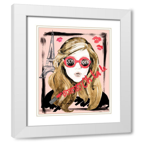 Shades of Style II White Modern Wood Framed Art Print with Double Matting by Parker, Jennifer Paxton