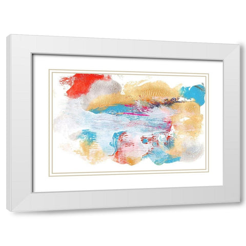 Whitewash Sunset I White Modern Wood Framed Art Print with Double Matting by Bramma, Lila