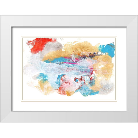 Whitewash Sunset I White Modern Wood Framed Art Print with Double Matting by Bramma, Lila