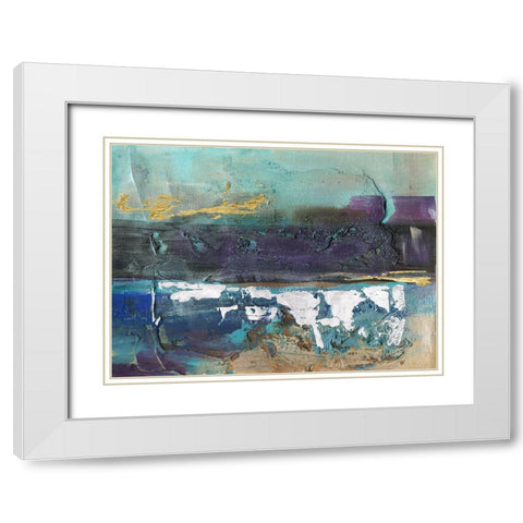 Mysteri I White Modern Wood Framed Art Print with Double Matting by Bramma, Lila