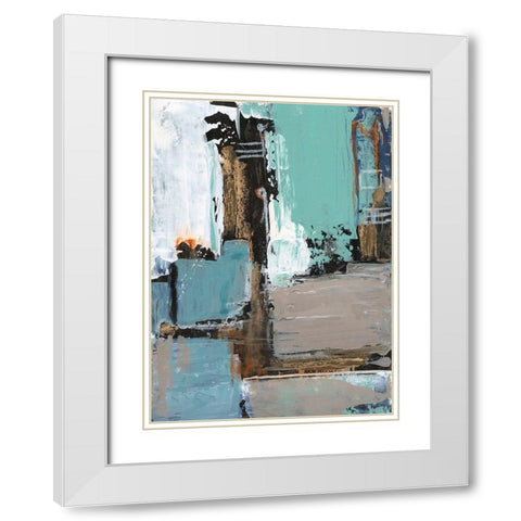 Gozaresh I White Modern Wood Framed Art Print with Double Matting by Bramma, Lila