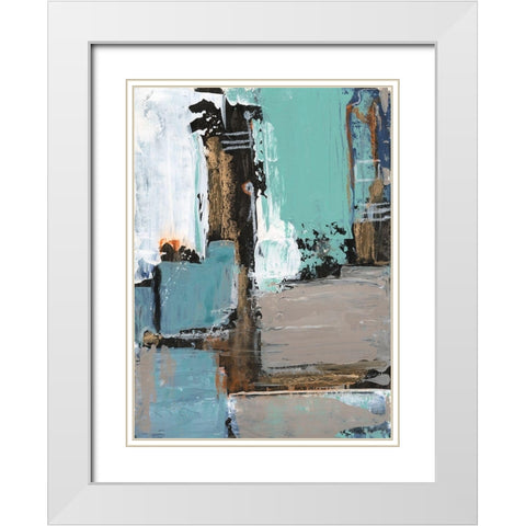 Gozaresh I White Modern Wood Framed Art Print with Double Matting by Bramma, Lila