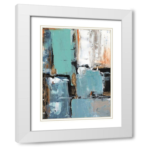 Gozaresh II White Modern Wood Framed Art Print with Double Matting by Bramma, Lila