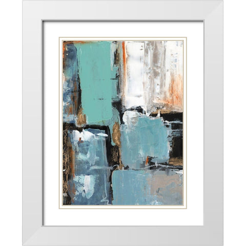 Gozaresh II White Modern Wood Framed Art Print with Double Matting by Bramma, Lila