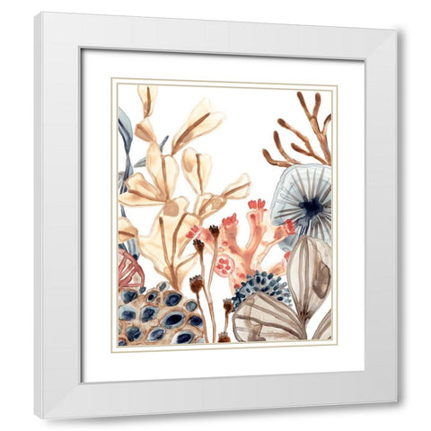 Ocean Chorus I White Modern Wood Framed Art Print with Double Matting by Vess, June Erica