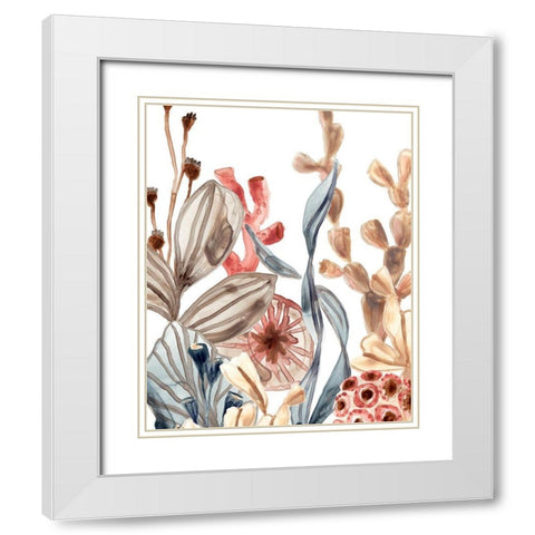 Ocean Chorus II White Modern Wood Framed Art Print with Double Matting by Vess, June Erica