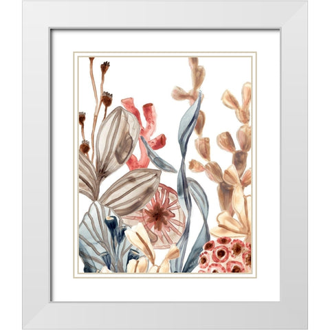 Ocean Chorus II White Modern Wood Framed Art Print with Double Matting by Vess, June Erica