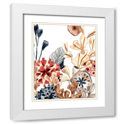 Ocean Chorus III White Modern Wood Framed Art Print with Double Matting by Vess, June Erica