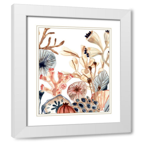 Ocean Chorus IV White Modern Wood Framed Art Print with Double Matting by Vess, June Erica