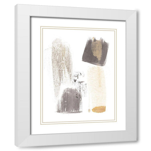 Yellow Fields III White Modern Wood Framed Art Print with Double Matting by Wang, Melissa