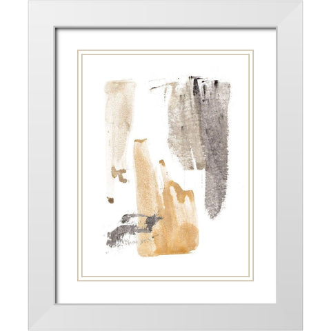 Yellow Fields IV White Modern Wood Framed Art Print with Double Matting by Wang, Melissa