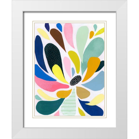 Abstract Petals I White Modern Wood Framed Art Print with Double Matting by Popp, Grace