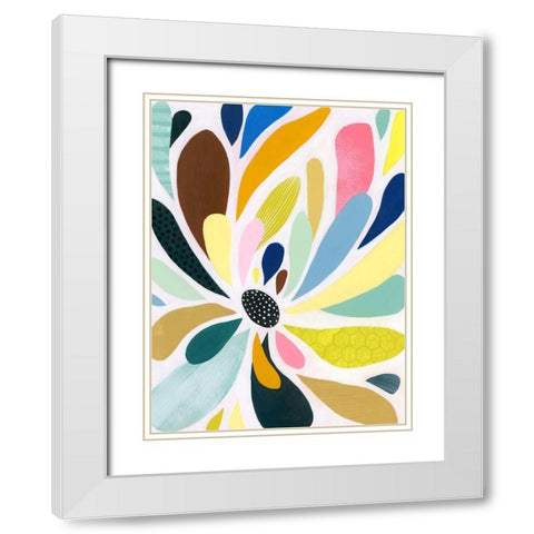 Abstract Petals II White Modern Wood Framed Art Print with Double Matting by Popp, Grace