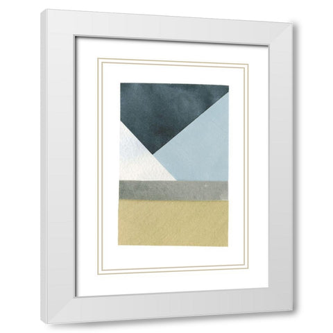 Mountain View Collage I White Modern Wood Framed Art Print with Double Matting by Caroline, Emma