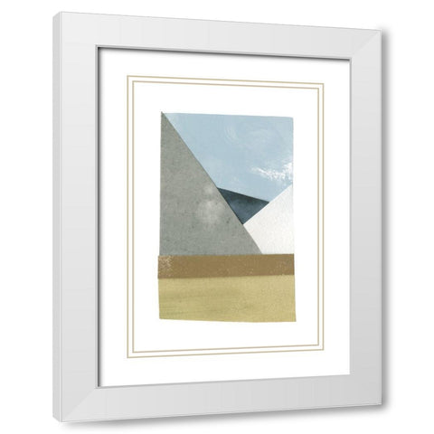 Mountain View Collage II White Modern Wood Framed Art Print with Double Matting by Caroline, Emma