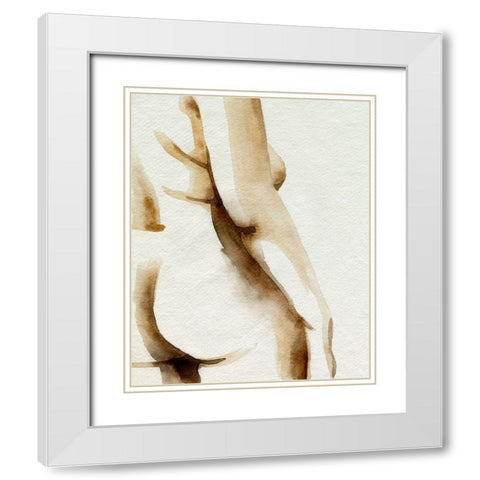 Comfortable I White Modern Wood Framed Art Print with Double Matting by Popp, Grace