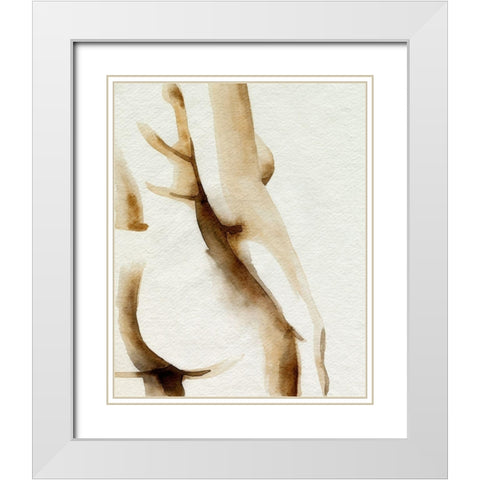 Comfortable I White Modern Wood Framed Art Print with Double Matting by Popp, Grace