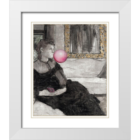 Sassy Master II White Modern Wood Framed Art Print with Double Matting by Goldberger, Jennifer